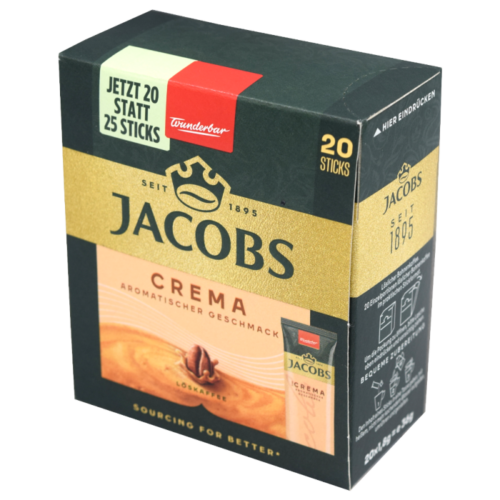 JACOBS STICKS CAFE CREMA TS 20X 36G
